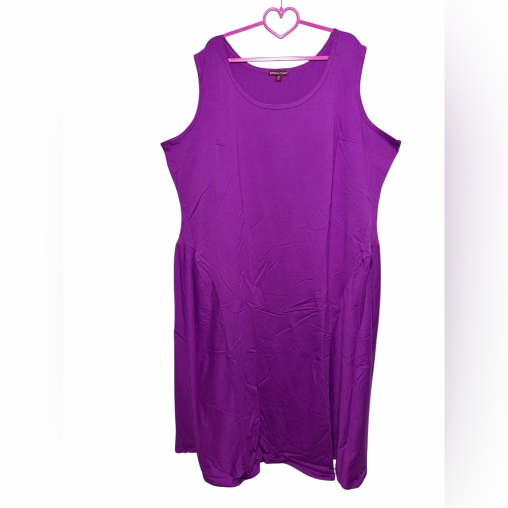 Jessica London Plus Size Sleeveless Knit Dress – Size 28P – NWT (COTTON)